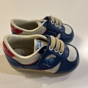 1980s Smurf Toddler Shoes Size 3 Peyo Vintage